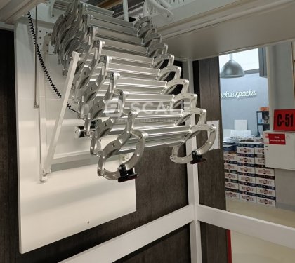 Чердачная лестница с электроприводом e-SCALE Aluminium Silver