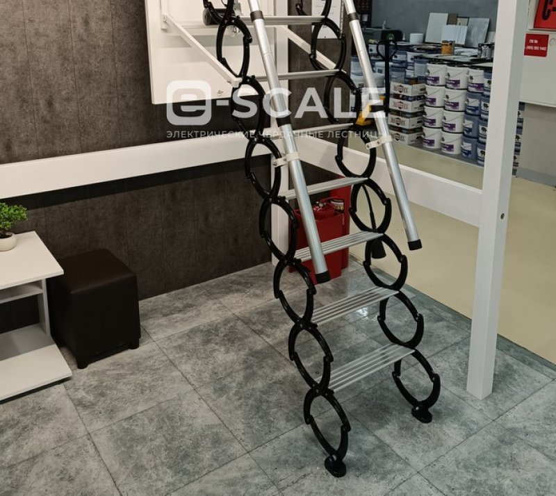 Электрическая чердачная лестница с поручнями e-SCALE Metal Handrails ...