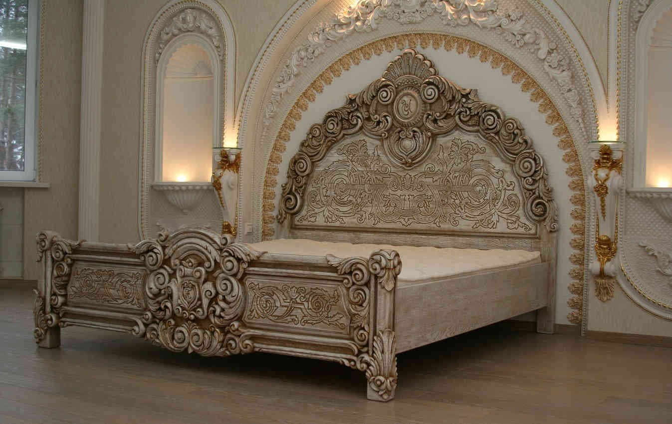 Деревянная декоративная спинка кровати (35). Купить резную спинку кровати из дуба